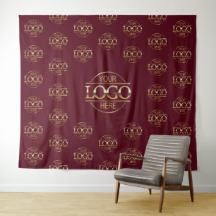 Tenture Bannière de fond à répétition avec logo d'entrepri