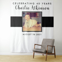 bannière de fond pour photo d'anniversaire 40 ans