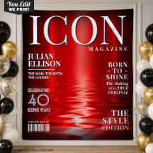 Bannière de magazine de mode personnalisée, fête n