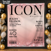 Bannière de magazine de mode personnalisée, fête r