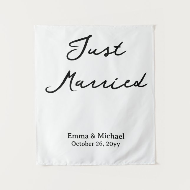Tenture Bannière de mariage personnalisée Signe de cérémon (Devant)