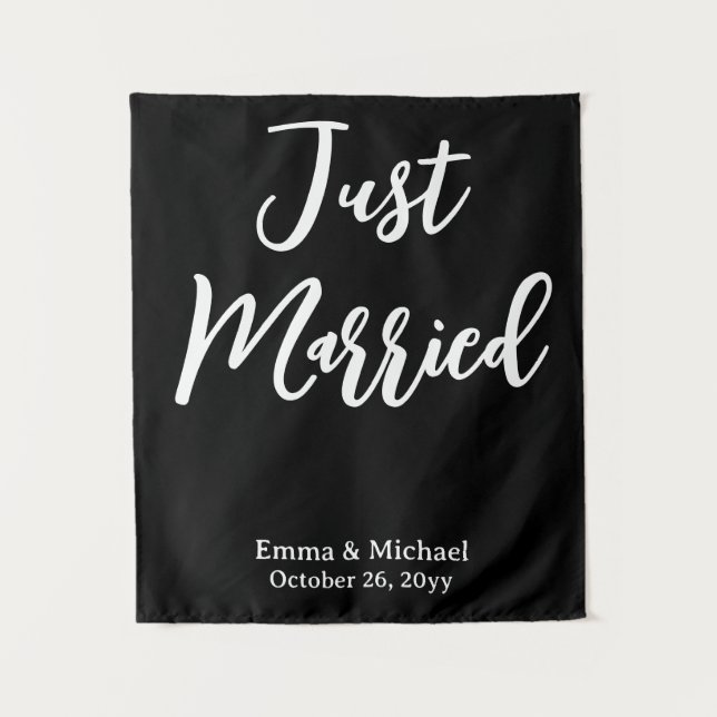 Tenture Bannière de mariage personnalisée Signe de cérémon (Devant)