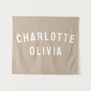 Tenture Bannière de nom personnalisé décoration murale de 