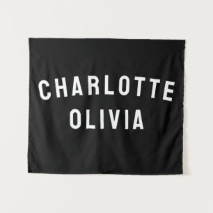 Tenture Bannière de nom personnalisé décoration murale de