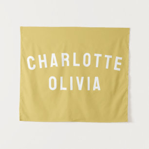 Tenture Bannière de nom personnalisé décoration murale de