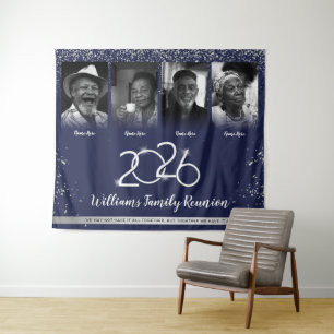 Tenture Bannière de réunion de famille personnalisée, 4 ph
