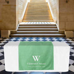 Tenture Bannière de table personnalisée en lin vert pour e