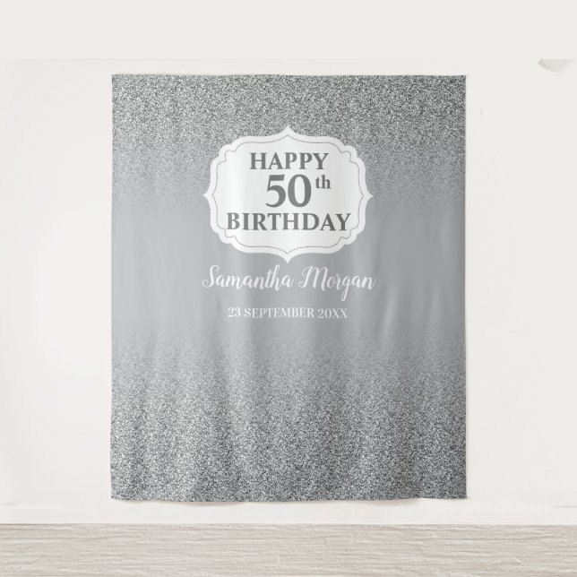 Tenture Bannière de toile de fond de fête d'anniversaire p (Devant)
