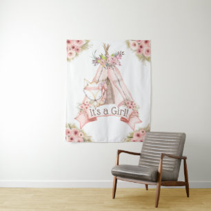 Tenture Bannière de toile de fond pour Baby Shower Tribale
