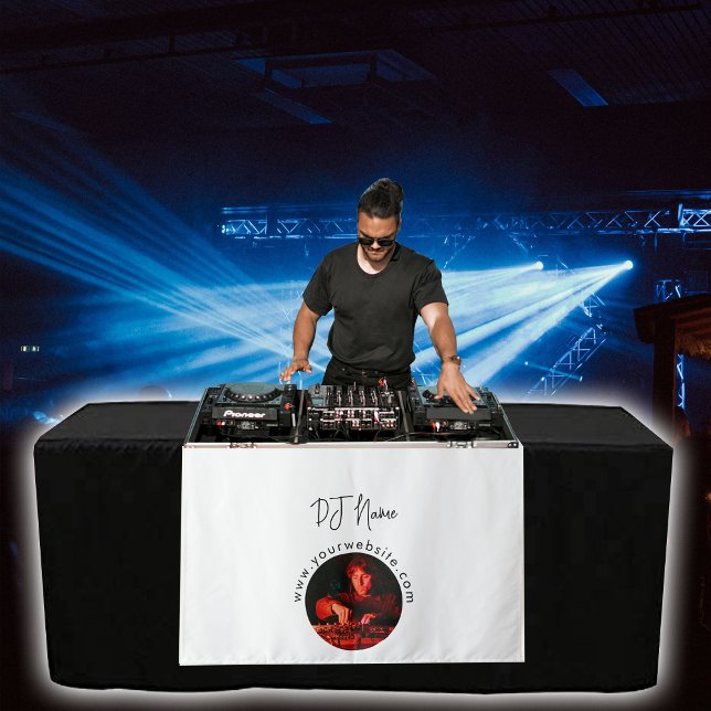Tenture Bannière du Runner de la table photo personnalisée (Custom Music DJ Custom Photo Table Runner Banner Tapestry)