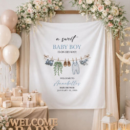 Tenture Bannière personnalisée pour Baby Shower pour un bé