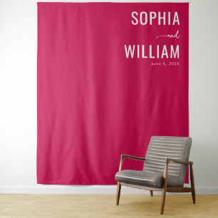 Tenture Bannière typographique rouge élégante