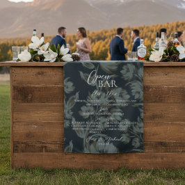 Tenture Bar ouvert et boisson signature Brown Floral Maria
