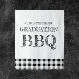 Tenture Barbecue de fin d'études à carreaux