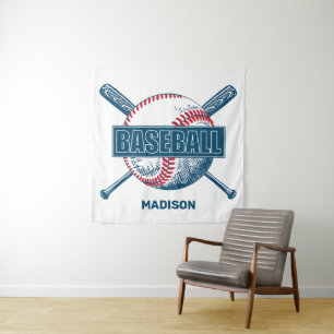 Tenture Baseball Nom Personnalisé
