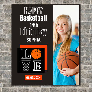 Tenture Basket-ball Anniversaire, Joueuse de basket-ball