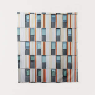 Tenture Bâtiment blanc et orange