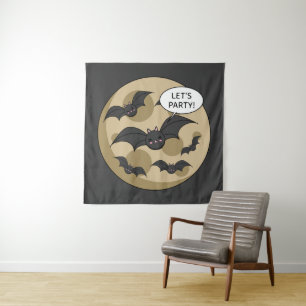 Tenture Bats Having Party on Full Moon
