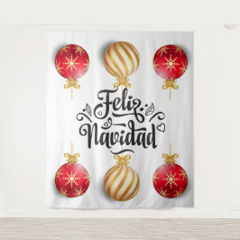 Tenture Baubels de Noël espagnol Feliz Navidad
