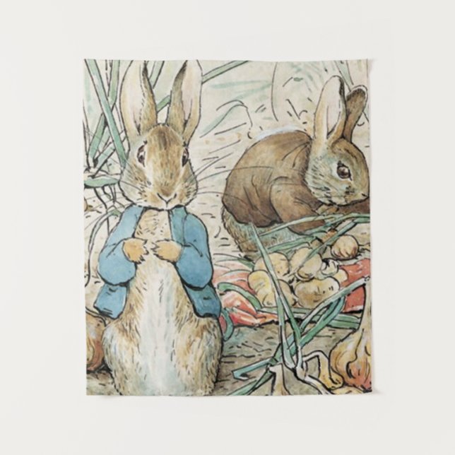 Tenture Beatrix Potter Peter Rabbit et Benjamin Bunny (Devant)