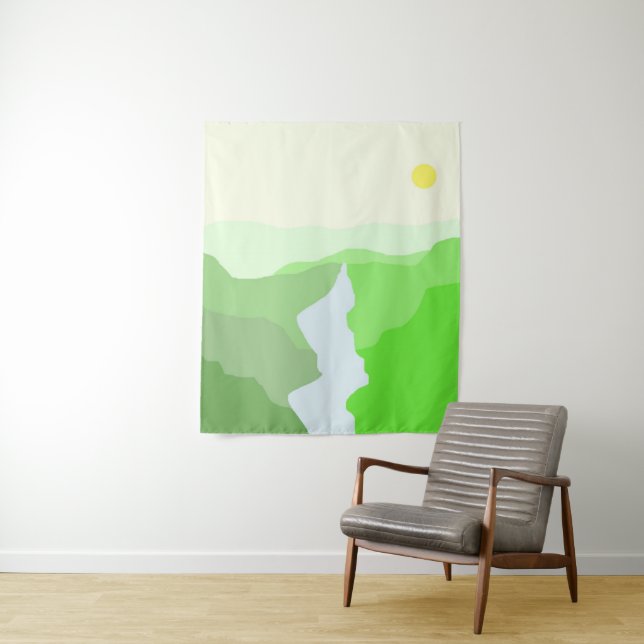 Tenture beau paysage art (En situation)