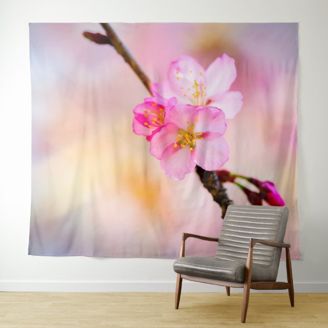 Tenture Beautiful Sakura Cherry (En situation (horizontale))