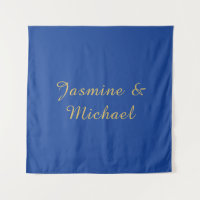Beaux Noms De Couple Calligraphie Chic Bleu & Or