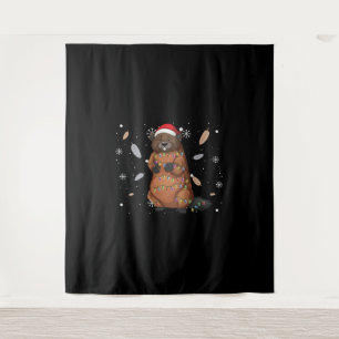 Tenture Beaver Christmas Decoration - Christmas Tree Funny