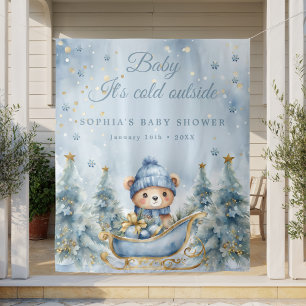 Tenture Bébé Il fait froid dehors Baby shower d'hiver Cont