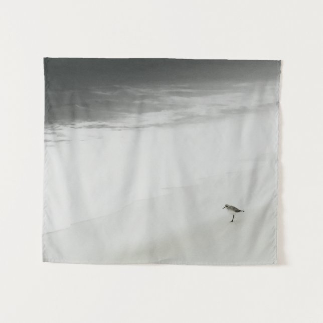 Tenture Bécasseau côtier sur la plage (Devant (Horizontal))