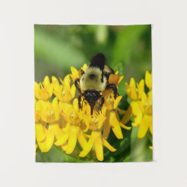 Tenture Bee Feasting on Butterfly Weed Wildflowers
