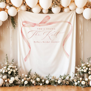 Tenture BELLA Blush Bow She's Tying the Knot Fête des mari