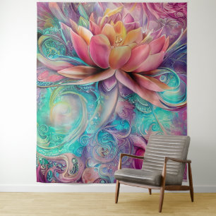 Tenture Belle Ethérée Whimsical Lotus Flower
