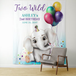 Tenture Belle fête d'anniversaire Elephant