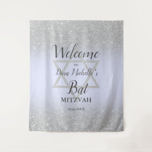 Tenture Belle ombre argentée lavande pour Bat Mitzvah chic