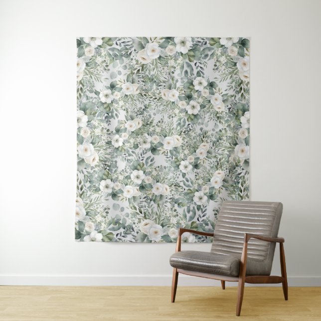 Tenture Belle photo florale Eucalyptus fond (En situation)