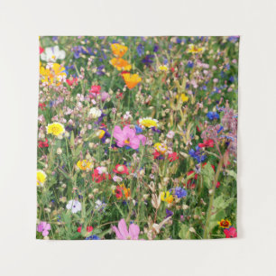 Tenture belle prairie colorée de fleurs sauvages