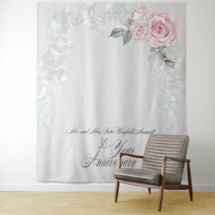 Tenture Belles Roses Roses Peintes en Rose Prop Karen