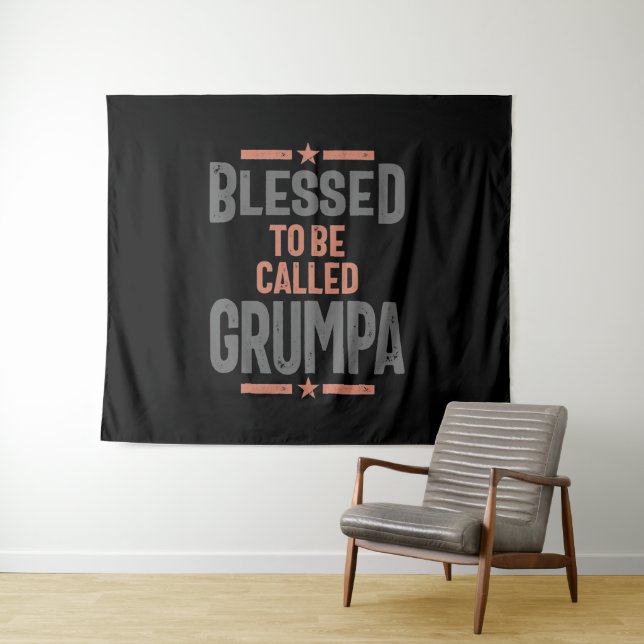 Tenture Béni D'Être Appelé Grumpa | Grand-père (En situation (horizontale))