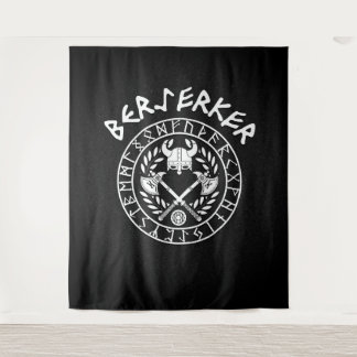 Tenture Berserk Vikings Runes germaniques Mythologie nordi