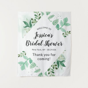 Tenture Bienvenue à la douche nuptiale de botanique de men