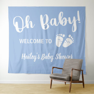 Tenture Bienvenue à la fête de bébé garçon