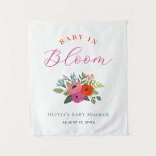 Tenture Bienvenue au bébé en fleurs - Bienvenue à la baby