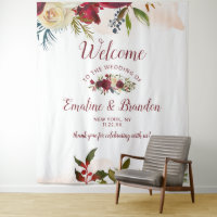 Bienvenue au mariage aquarelle hivernal du Manoir
