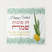 Bienvenue dans notre Sukkah Ajouter Tapestry de no