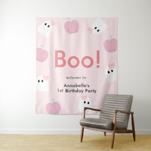 Tenture Bienvenue pour l'anniversaire de Halloween Ghost G