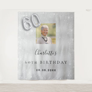 Tenture Bienvenue pour un 60e anniversaire avec photo et p
