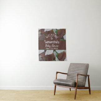 Tenture Bienvenue pour une Baby Shower Côtière Verre de Me