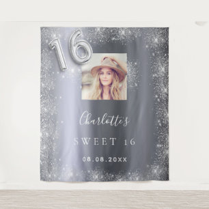 Tenture Bienvenue Sweet 16 poussière de paillettes photo a
