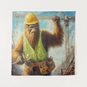 Tenture Bigfoot le travailleur du bâtiment